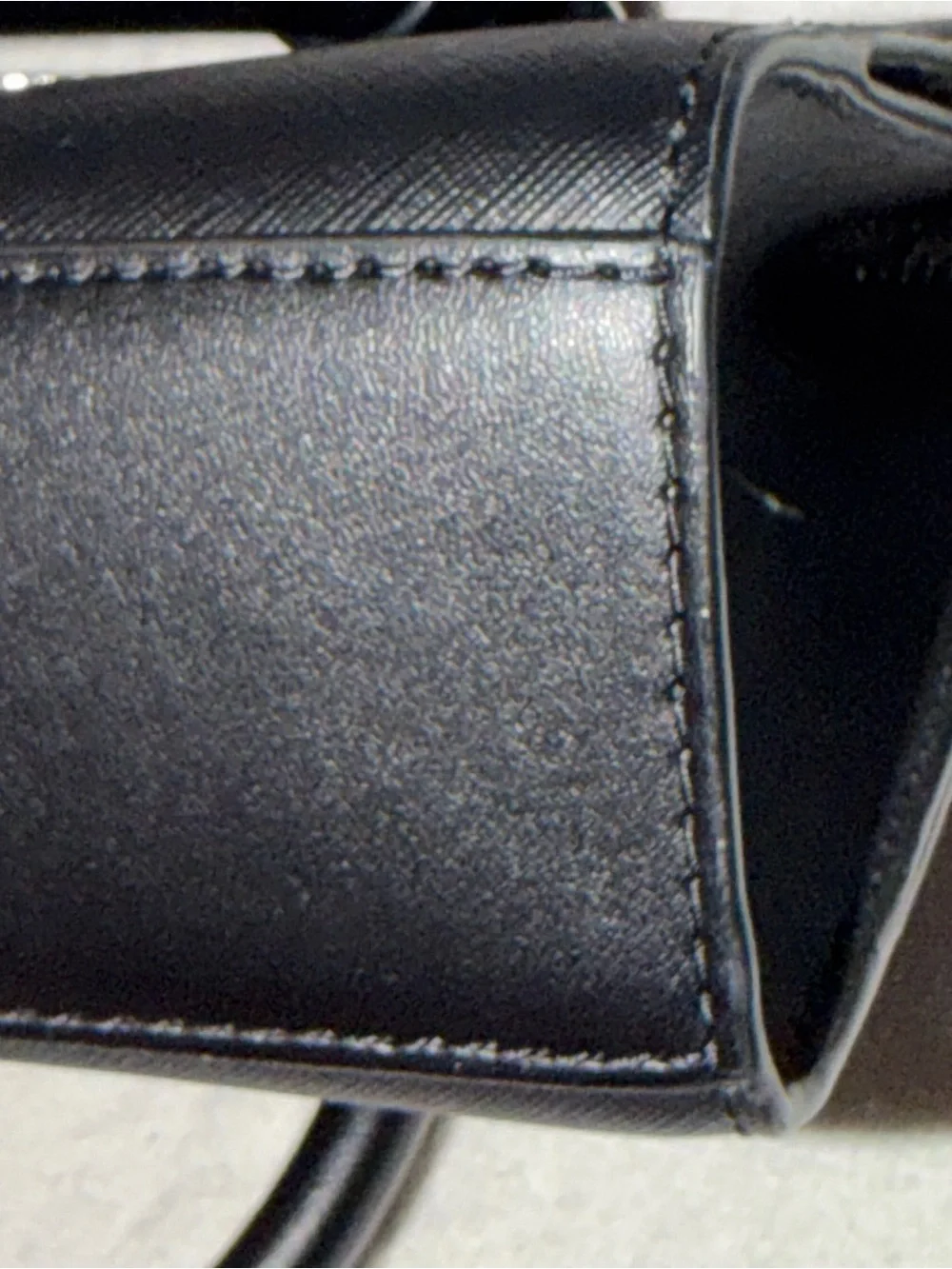 MICHAEL KORS Small Black Saffiano Leather Satchel with Crossbody Strap